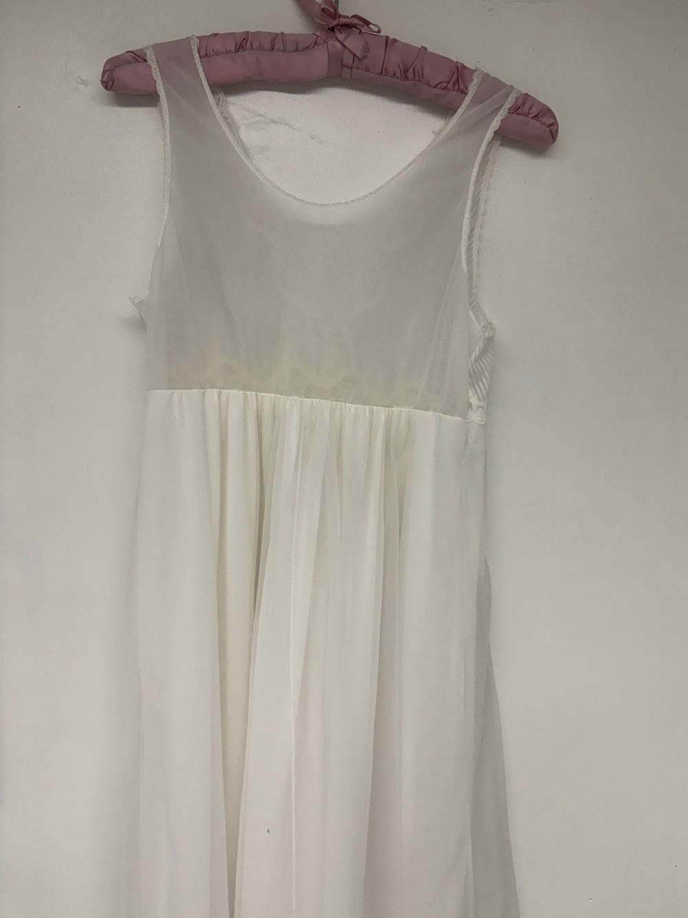 Vintage 1970s White Bridal Nightgown Sz M - Picture 2 of 5